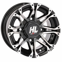 12x7 High Lifter HL3 Gloss Black and Machined Wheel - 4/156