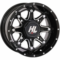 12x7 High Lifter HL4 Gloss Black and Machined Wheel - 4/156