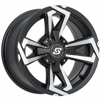 12x7 Sedona Riot Black and Machined Wheel - 4/156