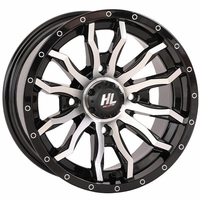 14x7 High Lifter HL21 Gloss Black and Machined Wheel - 4/156