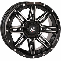 14x7 High Lifter HL22 Gloss Black and Machined Wheel - 4/156