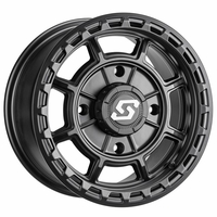 14x7 Sedona Rift Satin Black Simulated Beadlock Wheel - 4/156