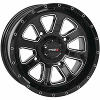 14x7 System 3 ST-4 Gloss Black and Machined Wheel - 4/156