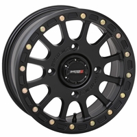 15x10 System 3 SB-5 Matte Black Beadlock Wheel - 4/156