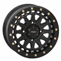 15x7 System 3 SB-6 Matte Black Beadlock Wheel - 4/156