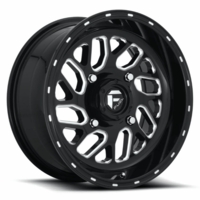 16x7 Fuel Triton D581 Gloss Black and Milled Wheel - 4/156