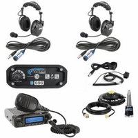 2 Person Intercom System with Digital Radio and AlphaBass Headsets by Rugged Radios