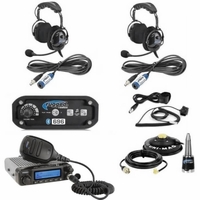 2 Person Intercom System with Digital Radio and Over-The-Head Headsets by Rugged Radios
