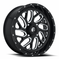 20x7 Fuel Triton D581 Gloss Black and Milled Wheel - 4/156