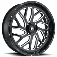 22x7 Fuel Triton D581 Gloss Black and Milled Wheel - 4/156