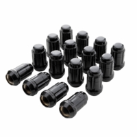 Gorilla Automotive Black 12mm x 1.5 Splined Lug Nuts w/ Key, Box of 16