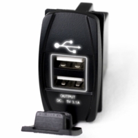 LED USB Charge Panel Rocker Switch by Race Sport Lighting