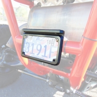 License and Tag Light w/ Optional License Plate Frame and 1.75 Inch Roll Bar Mount By Joker Machine
