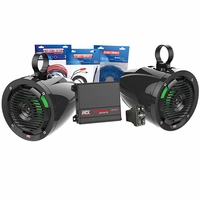 MTX Audio Bluetooth Amplifier and 2 Speaker Pod Package