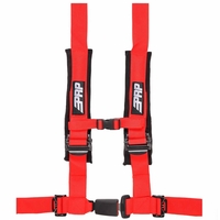 PRP 2 Inch, 4 Point Seat Harness w/ Auto Latch - Red
