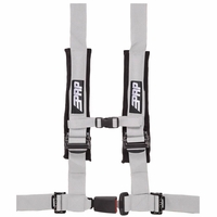 PRP 2 Inch, 4 Point Seat Harness w/ Auto Latch - Silver