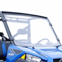 Super ATV Full Front Windshield - 2013-23 Full Size Polaris Ranger w/ Pro-Fit Cage