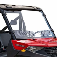 Super ATV Hard Coated Full Front Vented Windshield - 2013-21 Full Size Polaris Ranger w/ Pro-Fit Cage